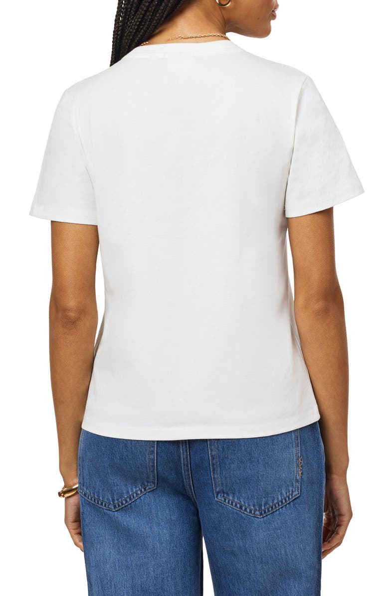 Scotch & Soda Geometric Embroidered Cotton T-Shirt, Alternate, color, Sugar Swizzle Pigmen