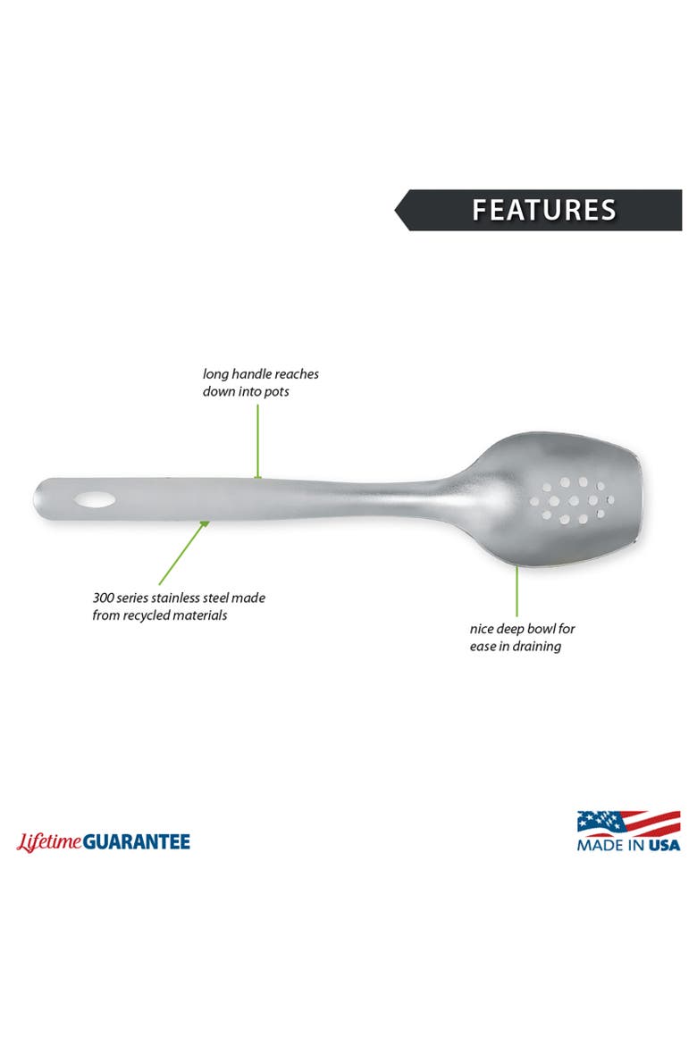 Cutlery Cook's Spoon Slotted, Alternate, color, Silver