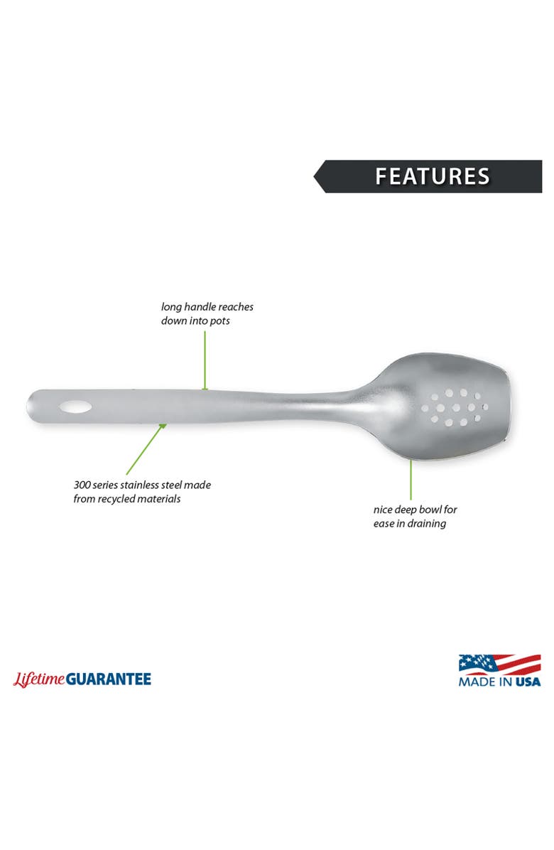 Rada Cutlery Cook's Spoon Slotted, Alternate, color, Silver