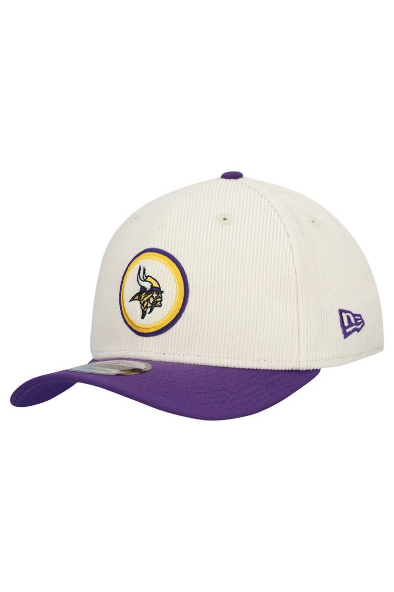 Men's New Era  Stone Minnesota Vikings  Loyal Corduroy 9SEVENTY Adjustable Hat, Main, color, Stone