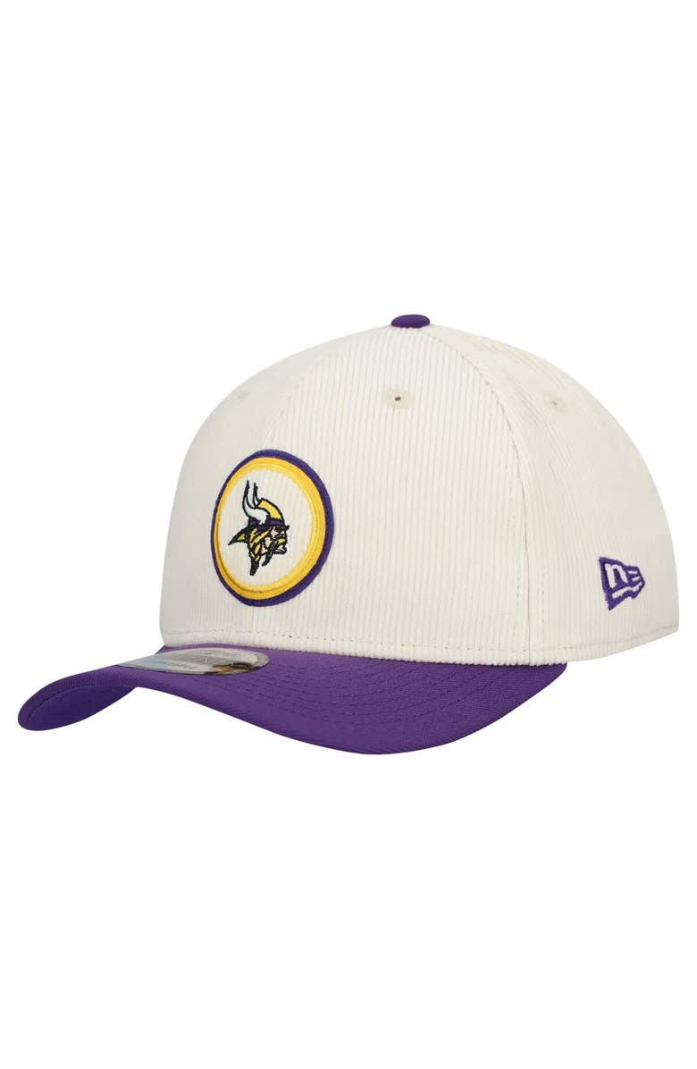 New Era Men's New Era  Stone Minnesota Vikings  Loyal Corduroy 9SEVENTY Adjustable Hat, Main, color, Stone