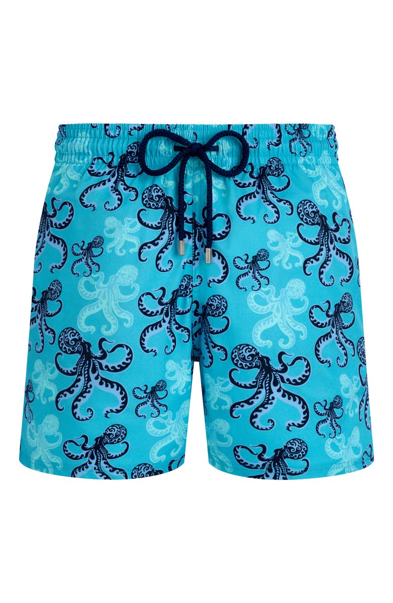 Vilebrequin Men's Poulpes Stretch Swim Shorts, Alternate, color, Bora Bora