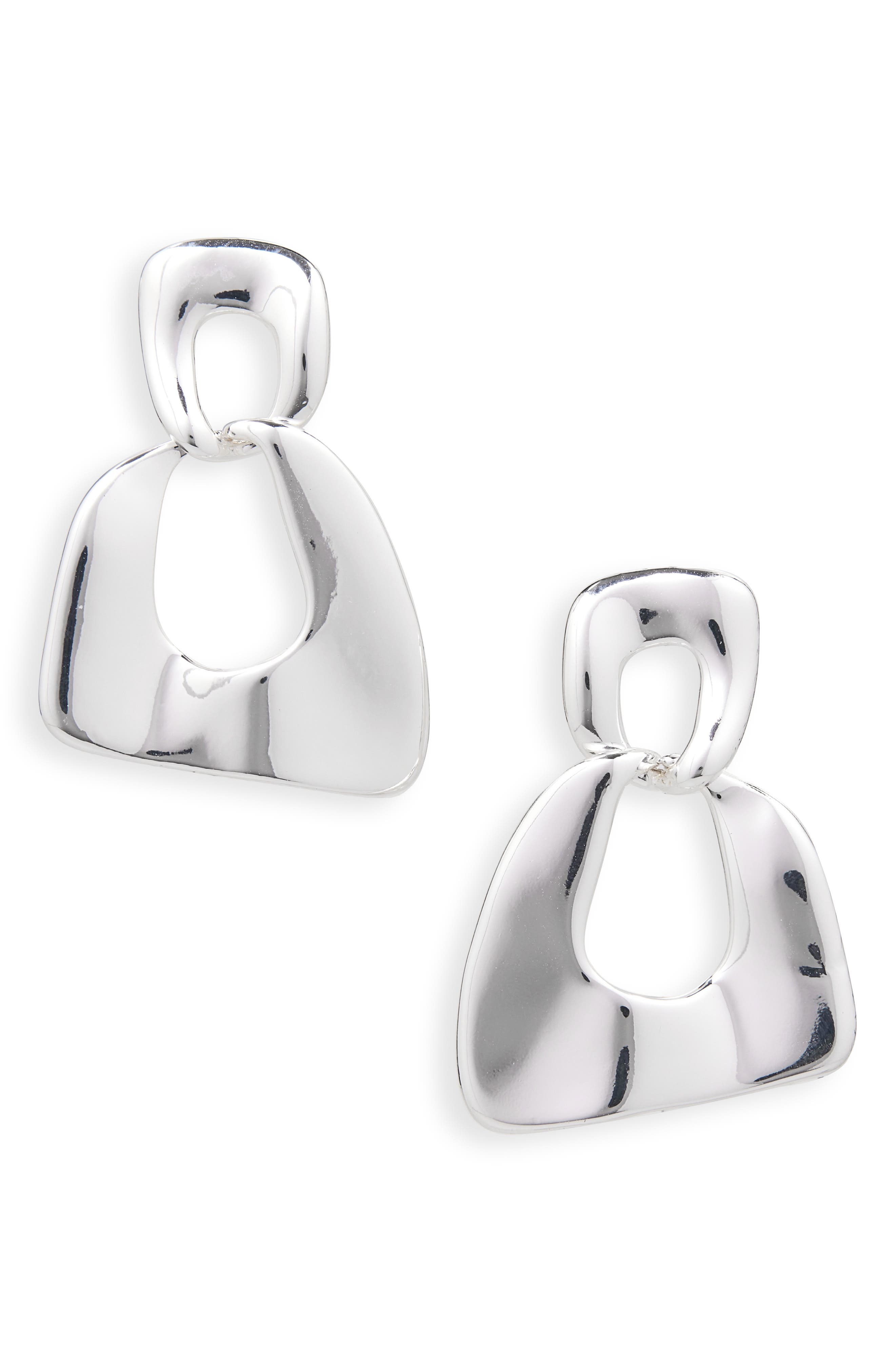 NORDSTROM RACK Demi Fine Geo Door Knocker Earrings