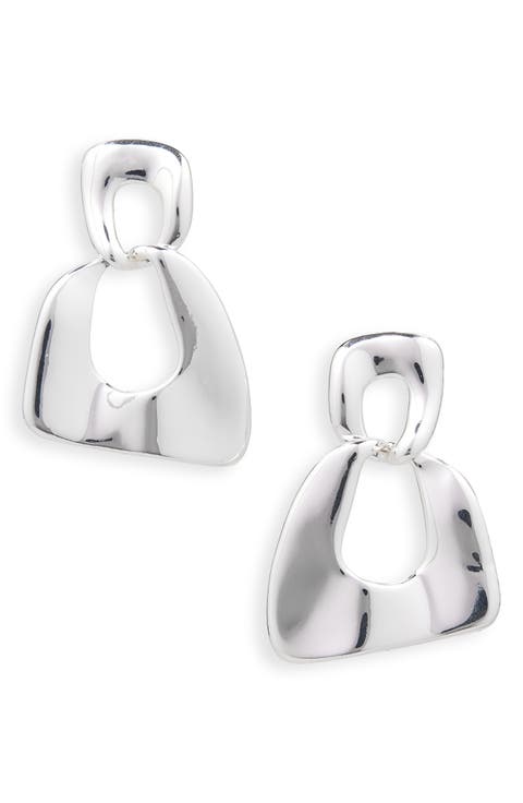 Demi Fine Geo Door Knocker Earrings