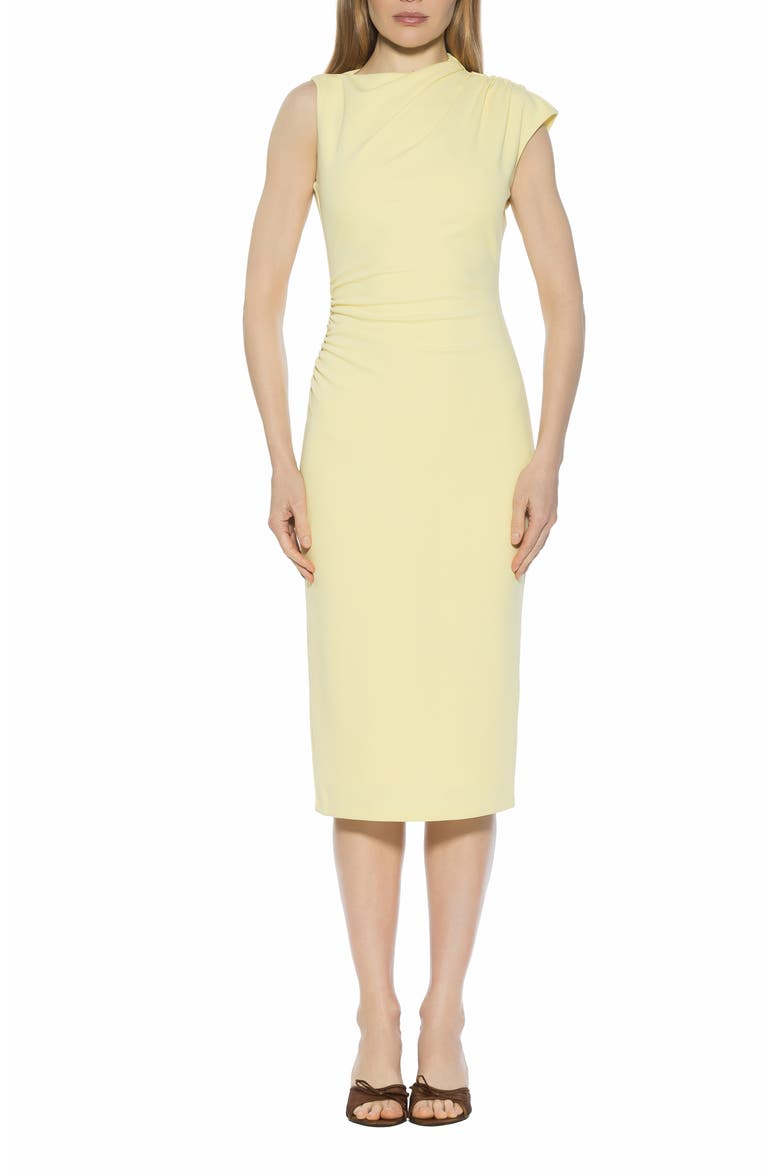 Vaila Midi Sheath Dress, Main, color, BUTTER YELLOW