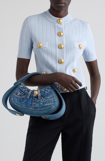 Medium Jolie Madame Denim Top Handle Bag