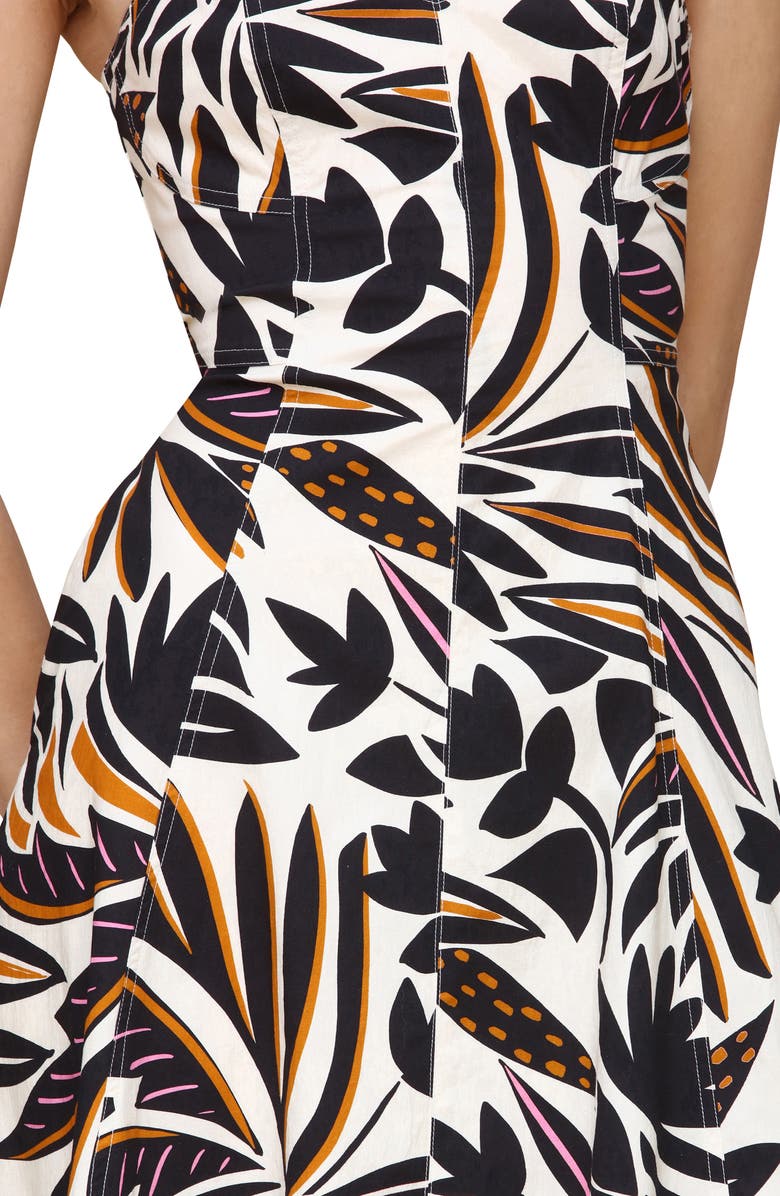 Avec Les Filles Floral Fit & Flare Dress, Alternate, color, Bali Garden