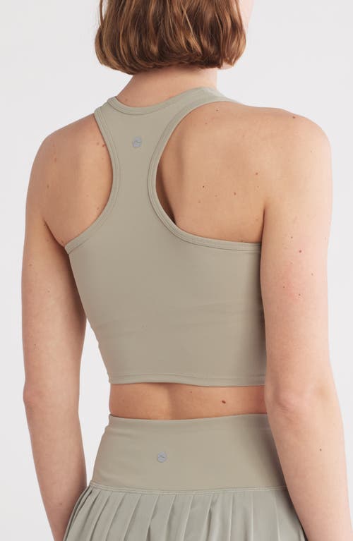 X By Gottex Medium Impact Racerback Sports Bra In Grey Sage