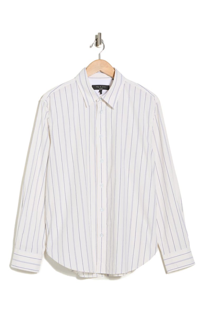 Griffin Stripe Button-Up Shirt, Alternate, color, IVORY STRIPE