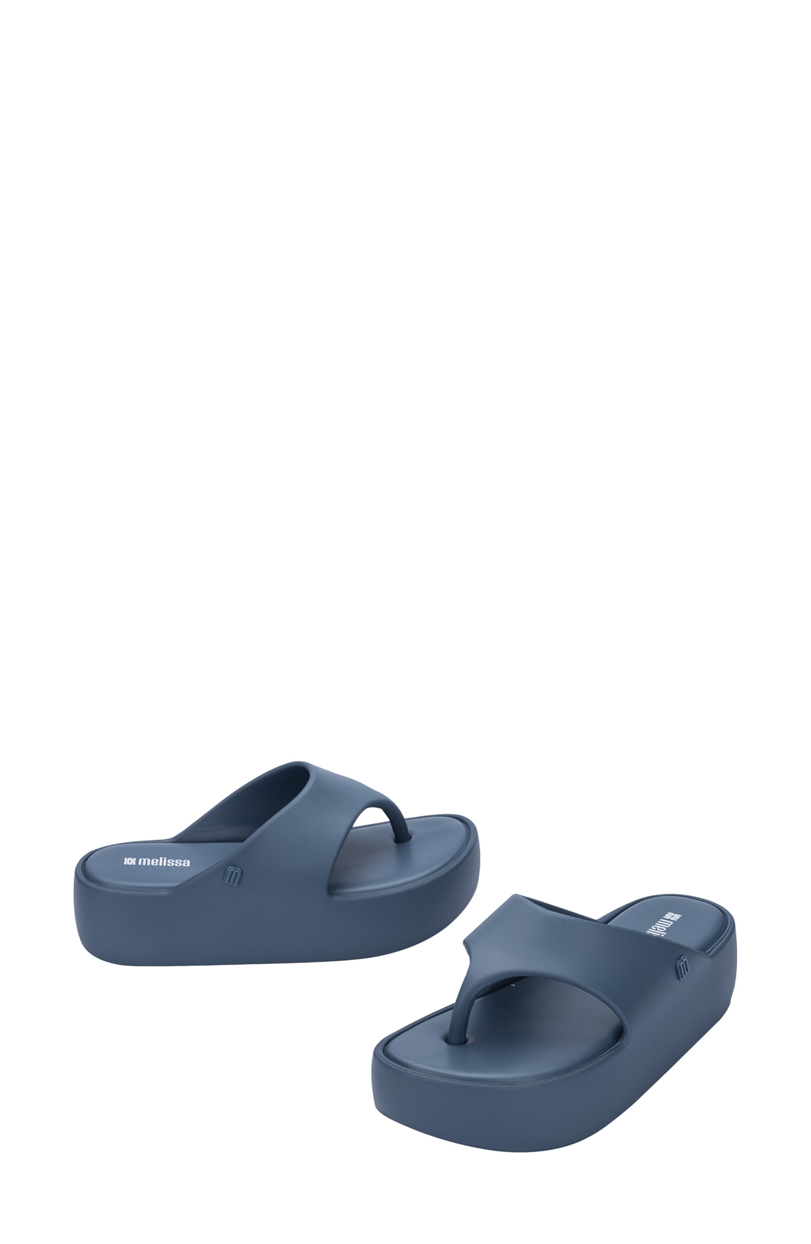 Free Platform Flip Flop, Alternate, color, BLUE