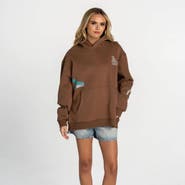 THE WILD COLLECTIVE Women's The Wild Collective  Brown Los Angeles Dodgers Oversized Hoodie