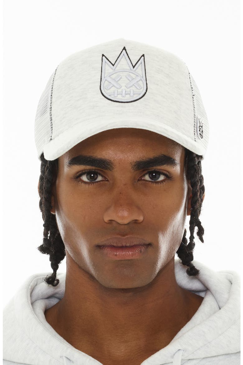 Shimuchan Logo Trucker Hat, Alternate, color, HEATHER GREY