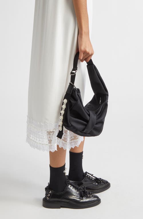 Simone Rocha Mini Sling Bow Shoulder Bag In Black