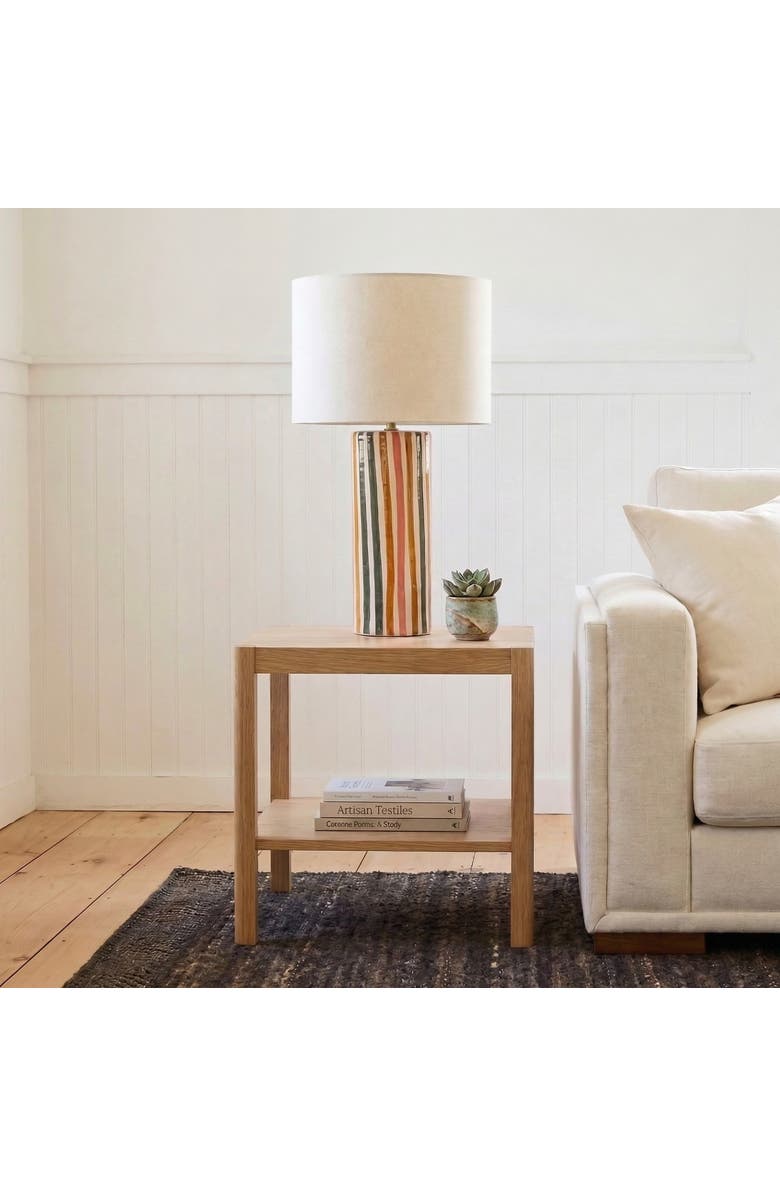 Storied Home Table Lamp with Shade, Alternate, color, Orange