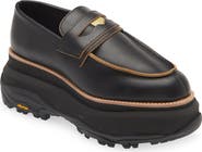 関税送料込Sacai Leather Loafers Sacai Black George Cox Edition Leather Loafers Sacai