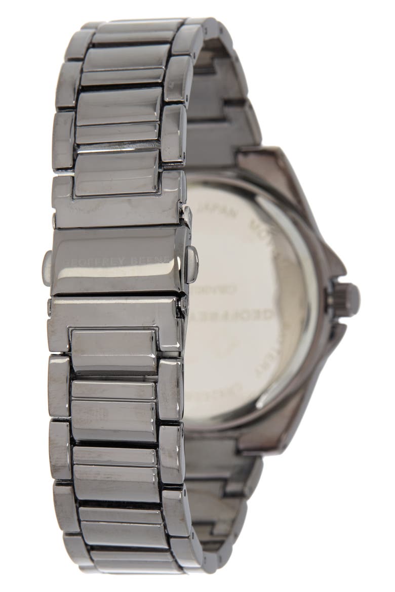 Diamond Bracelet Strap Chronograph Watch, 42mm, Alternate, color, GUN METALLIC