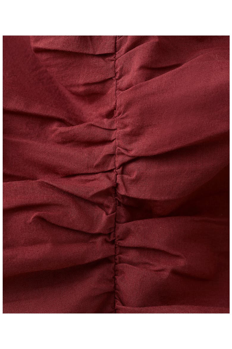 Ruched Cotton Top, Alternate, color, BURNT ORANGE