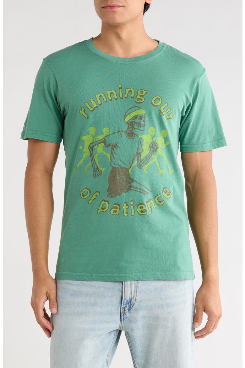 Running Out Graphic T-Shirt, Main, color, GREEN