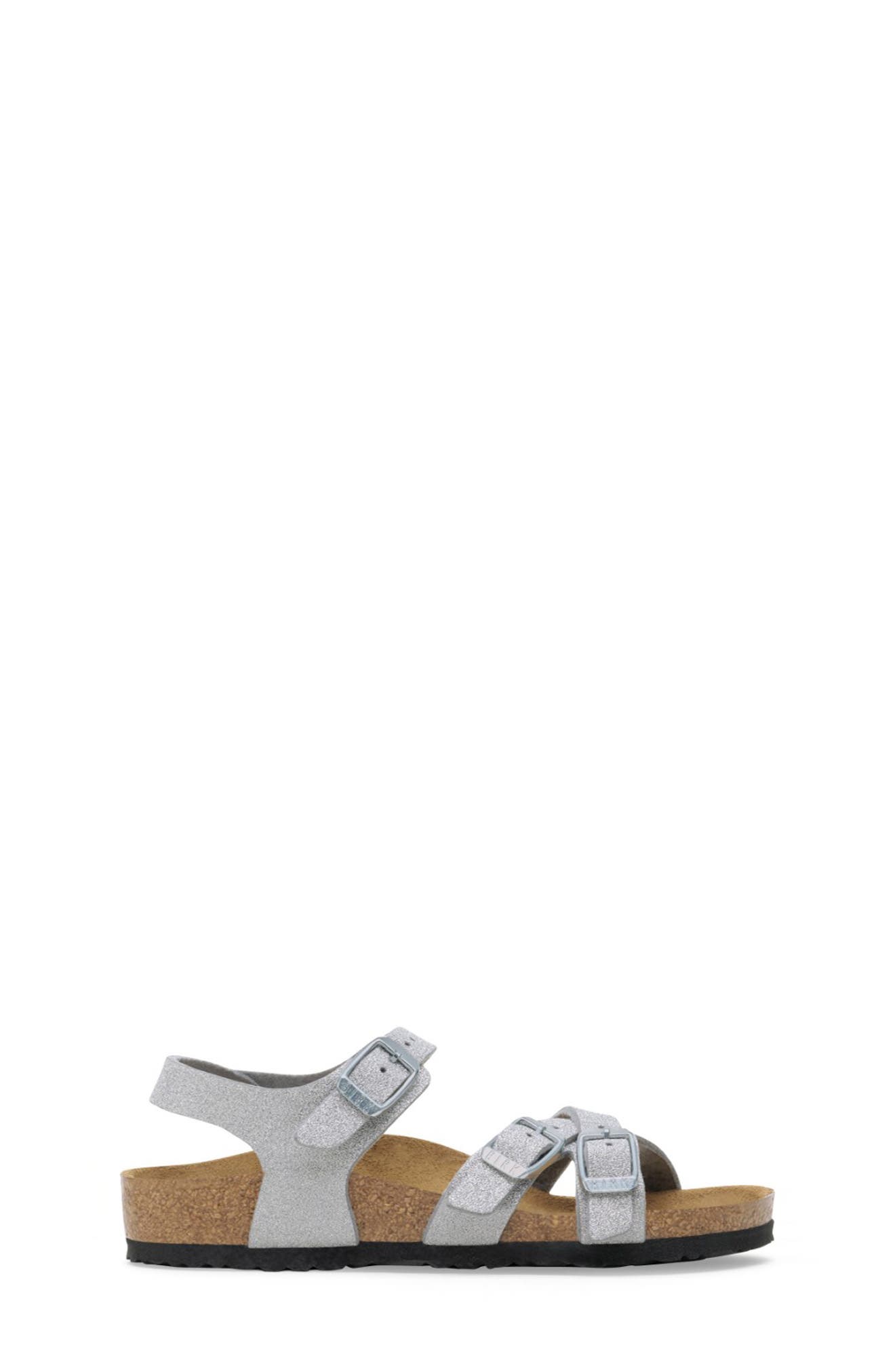 Birkenstock Kids' Kumba Sandal, Alternate, color, Silver Shiny Glitter