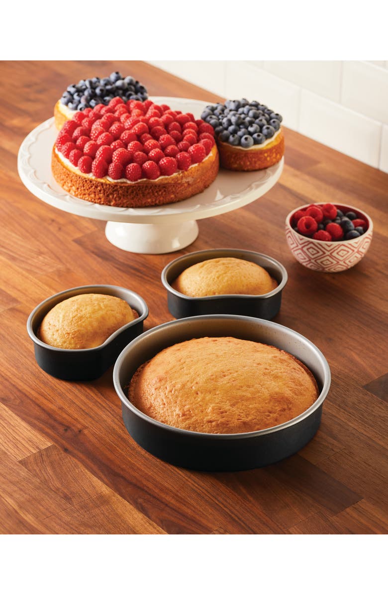 Disney x Farberware 3-Piece Nonstick Mickey Mouse Head Cake Pans, Alternate, color, Black