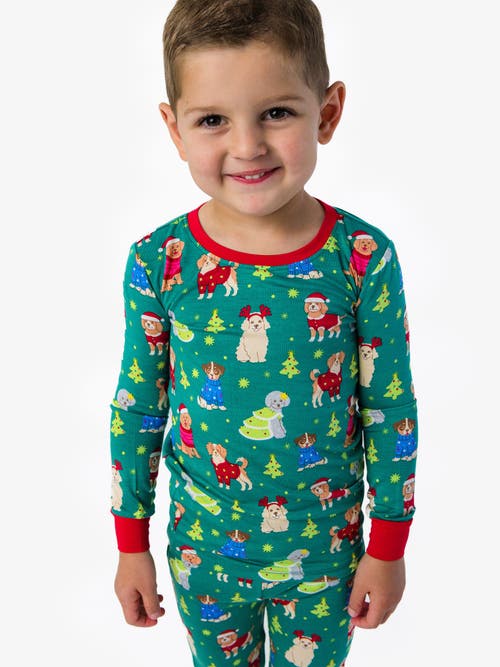 Rufflebutts Gender Inclusive Softsnooze Long Sleeve Pajama Set In Green