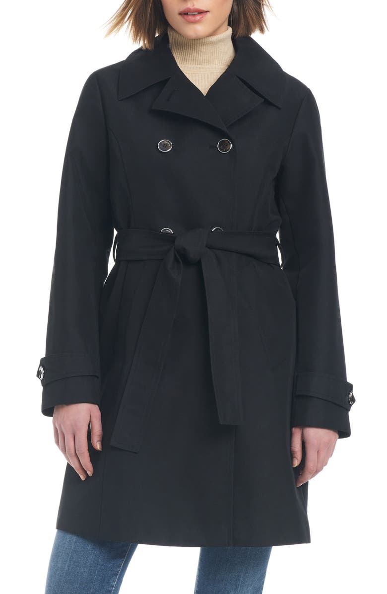 Sanctuary Double Breasted Trench Coat, Main, color,