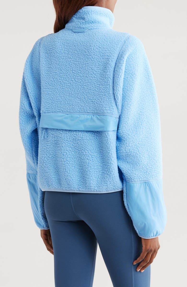 Halfdays Pieper Water Repellent Recycled Polyester Fleece Quarter Zip Top, Alternate, color, Forget Me Not