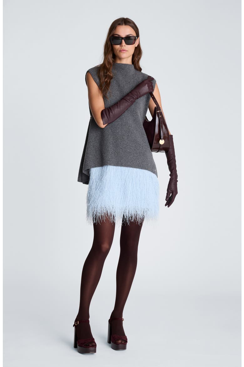 Mock Neck Sleeveless Sweater, Alternate, color, MEDIUM HEATHER GREY