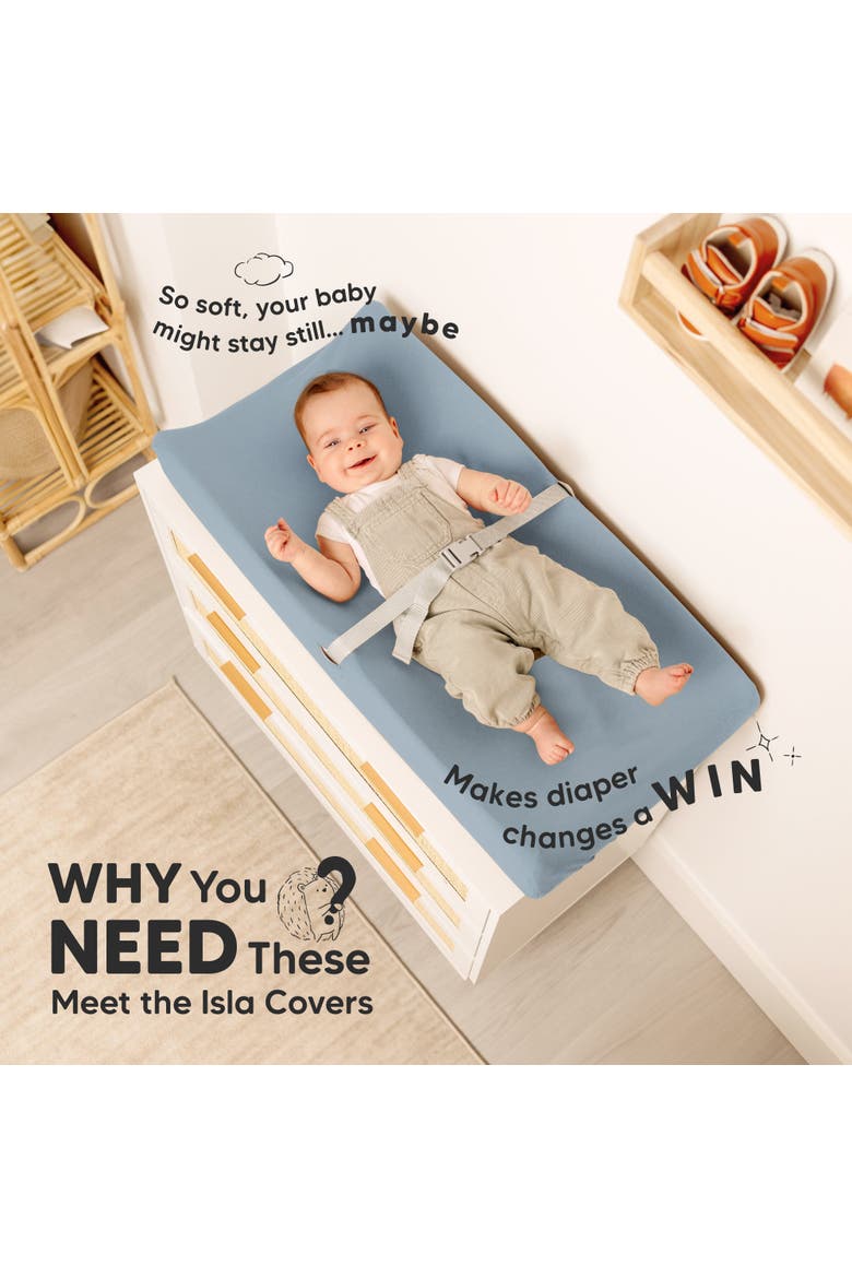 2-Pack Isla Changing Pad Covers, Alternate, color, Steel