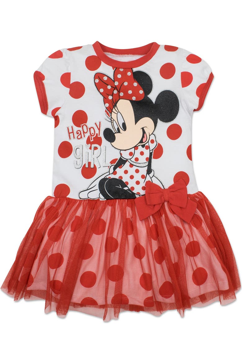 Short Sleeve Tutu Dress, Alternate, color, Minnie Red Polka Dot
