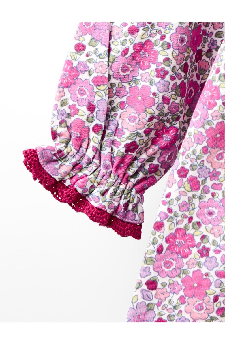 JOJO MAMAN BEBE Floral Broderie Anglaise Collar Dress, Alternate, color, Plum