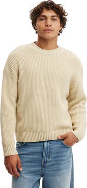 Cotton On Men's Washed Box Fit Crew Knit