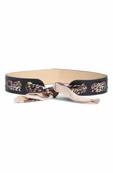 3-Pack Faux Leather Scarf Cinch Belt Set