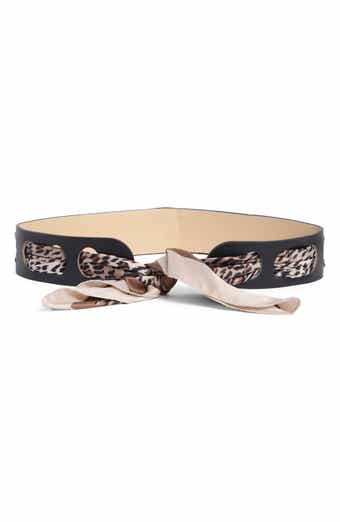3-Pack Faux Leather Scarf Cinch Belt Set