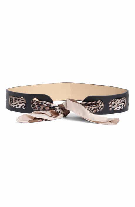 3-Pack Faux Leather Scarf Cinch Belt Set