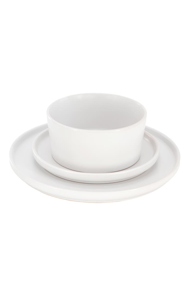 Josh 18 Piece Stoneware Dinnerware Set, Alternate, color, White