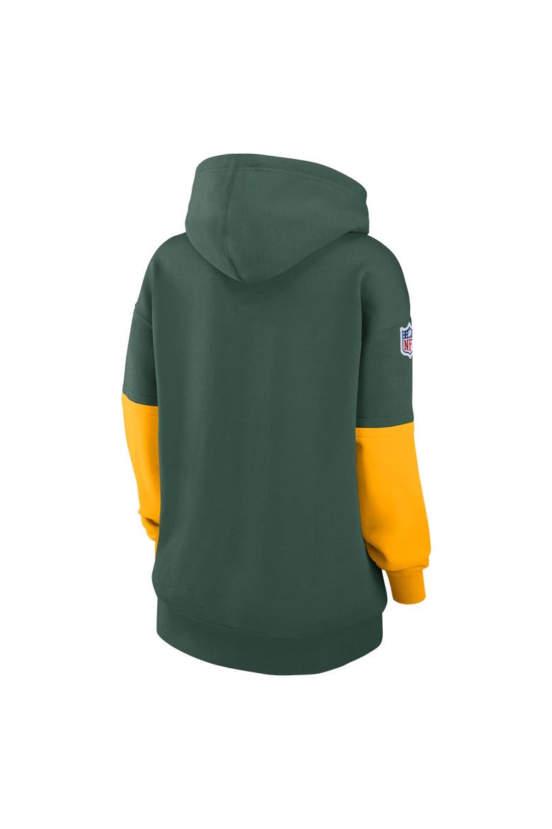 Women's Nike Green Green Bay Packers 2024 Sideline Essential Fleece Pullover Hoodie, Alternate, color, Green
