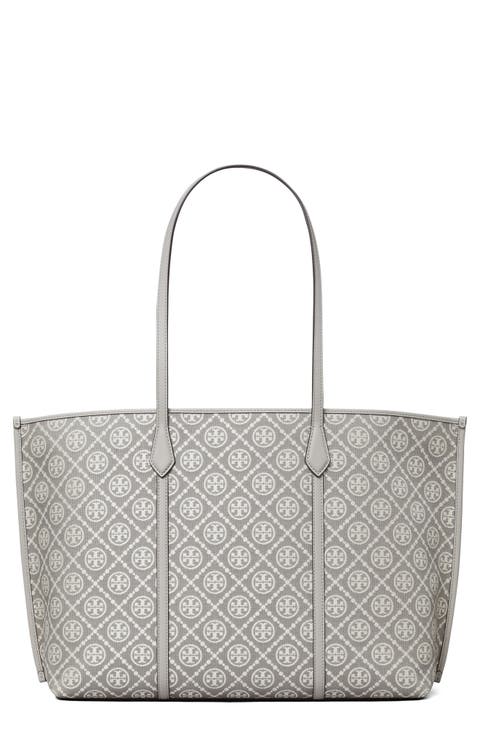 Perry T Monogram Jacquard Triple Compartment Tote