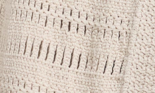 Nic + Zoe Nic+zoe Mixed Media Fringe Knit Jacket In Cream Multi