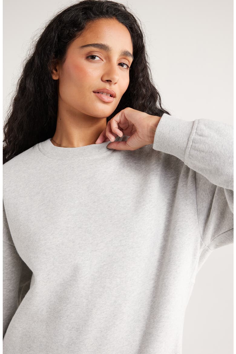 Ultracozy Fleece Relaxed Sweatshirt, Alternate, color, GREY LIGHT HEATHER