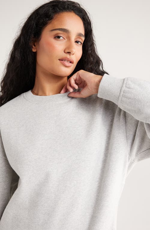 Zella Ultracozy Fleece Relaxed Sweatshirt In Gray