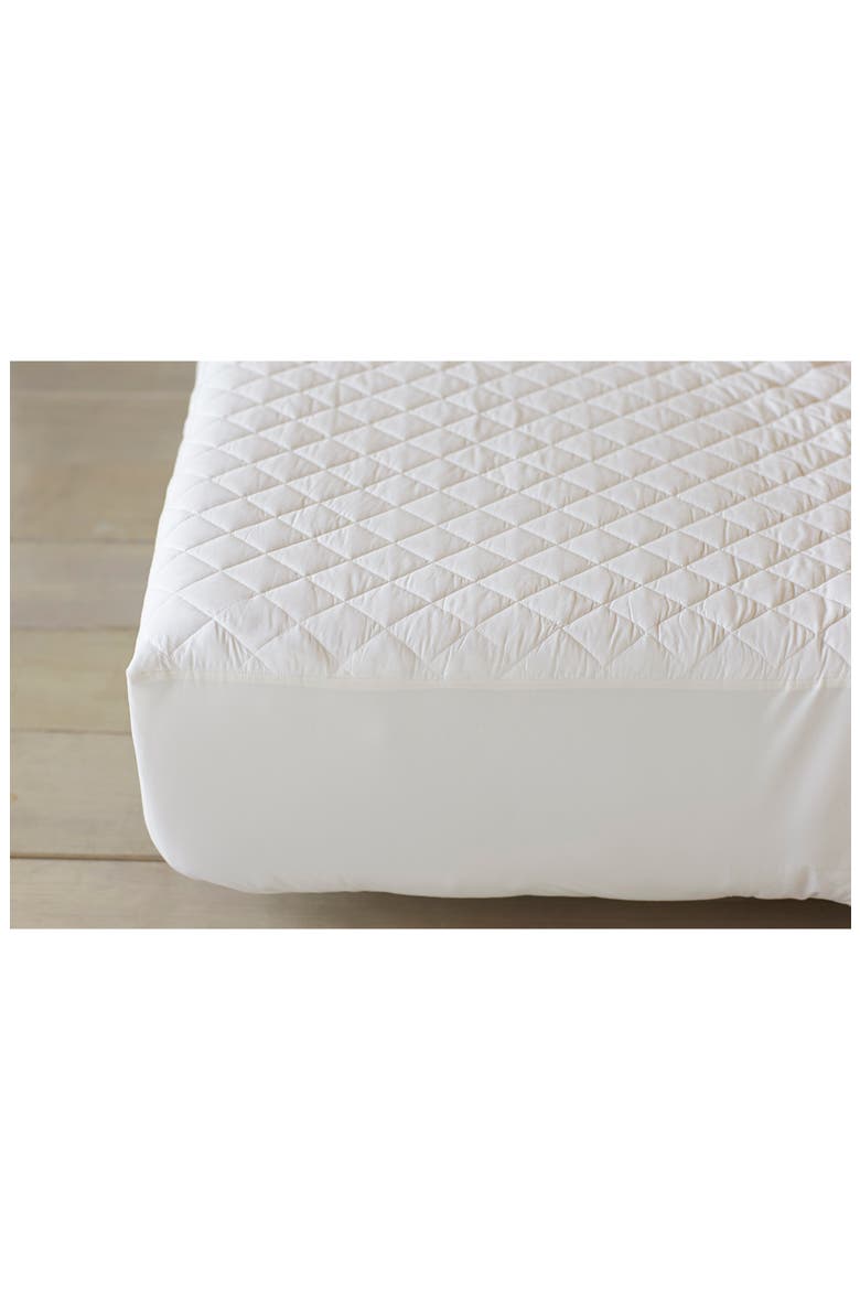 Organic Cotton Mattress Pad, Main, color, WHITE
