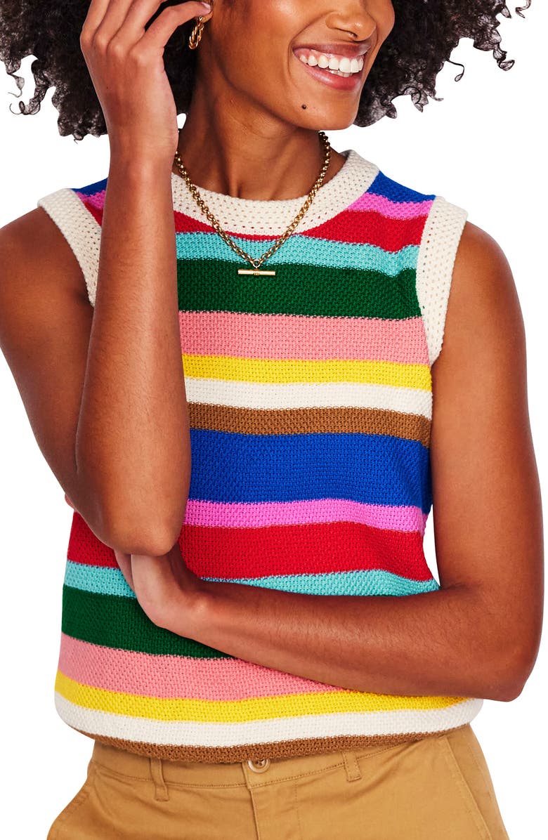 Boden Stripe Sweater Vest, Main, color,