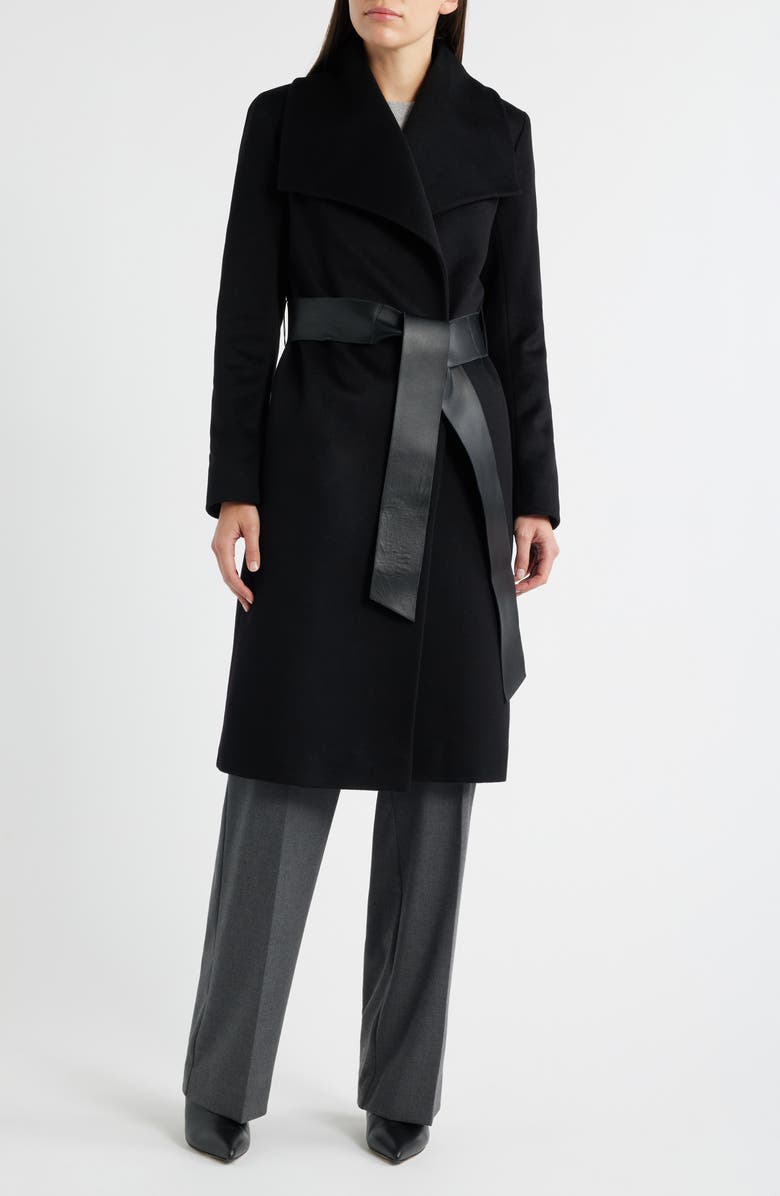 Fleurette Inez Loro Piana Wool & Cashmere Coat, Main, color, Black