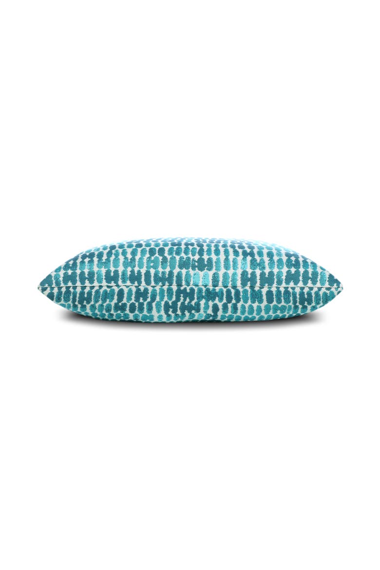 Thumbprint Indoor & Outdoor Woven Accent Pillow, Alternate, color, Aruba