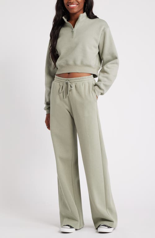 Bp. Wide Leg Fleece Pants In Neutral