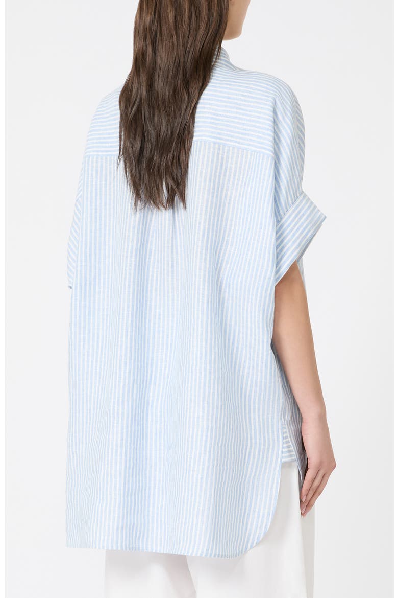 Verve Stripe Linen Top, Alternate, color, LIGHT BLUE
