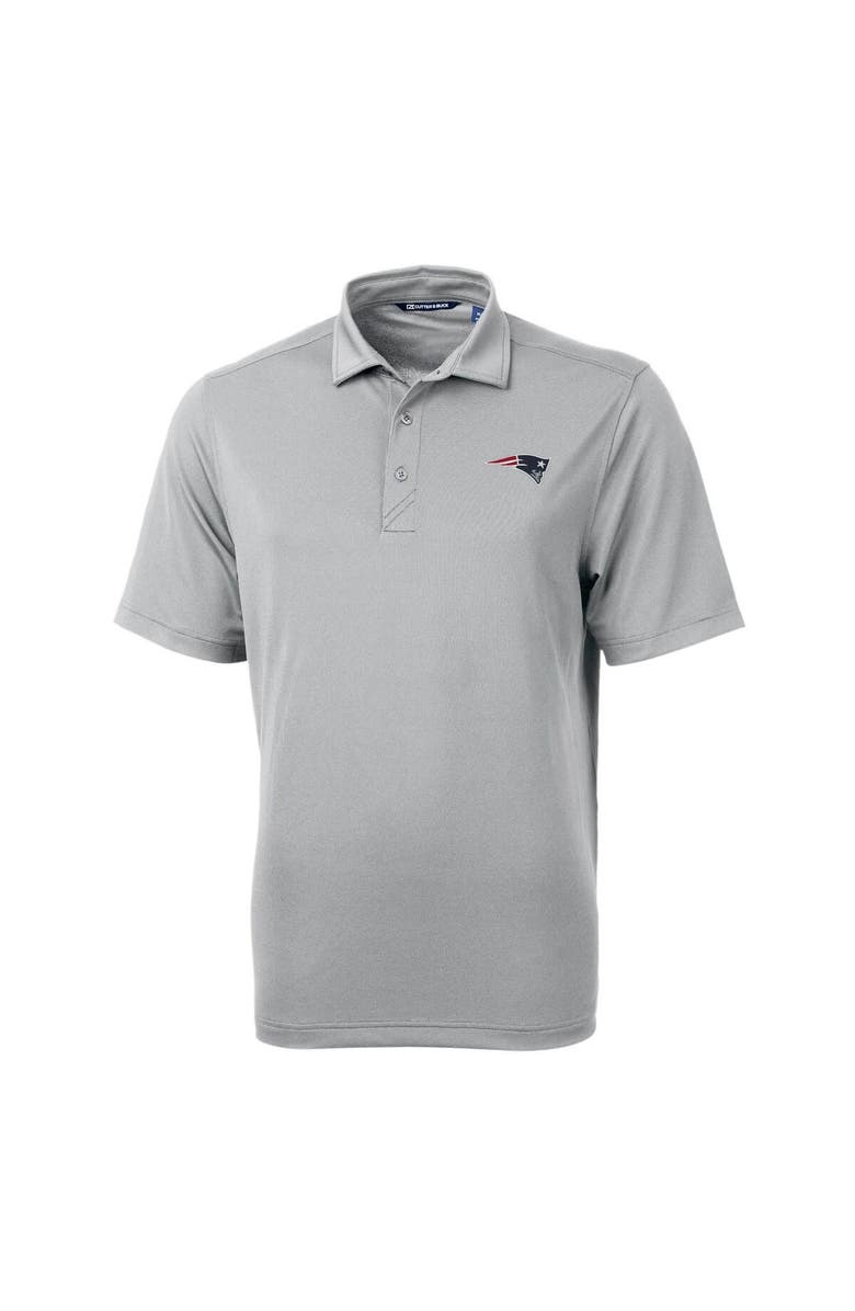 Cutter & Buck Men's Cutter & Buck Gray New England Patriots Big & Tall Virtue Eco Pique Recycled Polo, Main, color,