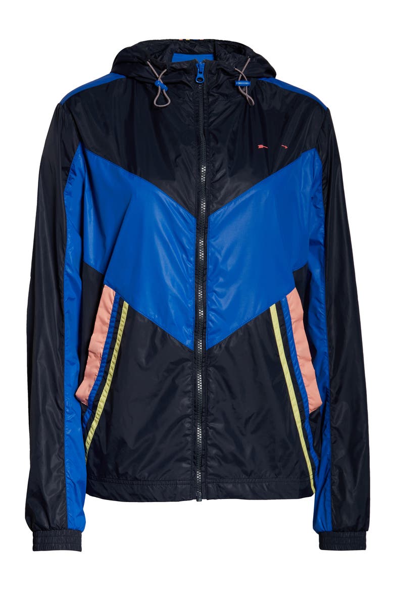 Magic Ash Water Resistant Jacket, Alternate, color, INDIGO/ MULTI