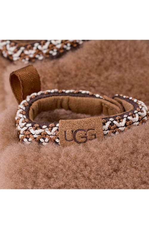 Ugg(r) Tasman Maxi Curly Genuine Shearling Slipper In Brown